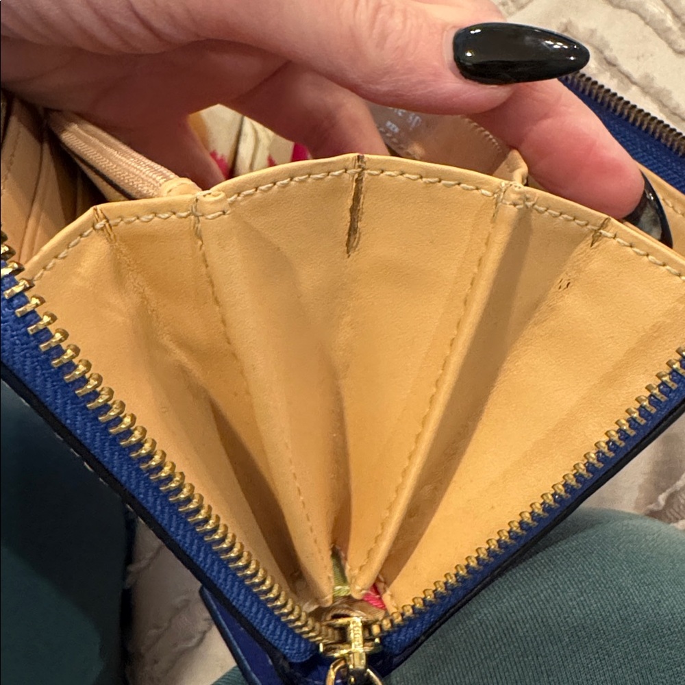 KATE SPADE NEW YORK Royal Blue Large Zip Wallet - Picture 13 of 15